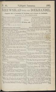 Nieuwsblad voor den boekhandel jrg 50, 1883, no 85, 23-10-1883 in 