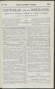 Nieuwsblad voor den boekhandel jrg 39, 1872, no 92, 15-11-1872 in 