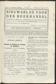 Nieuwsblad voor den boekhandel jrg 79, 1912, no 64, 16-08-1912 in 