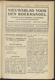 Nieuwsblad voor den boekhandel jrg 84, 1917, no 86, 09-11-1917 in 