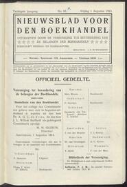 Nieuwsblad voor den boekhandel jrg 80, 1913, no 61, 01-08-1913 in 
