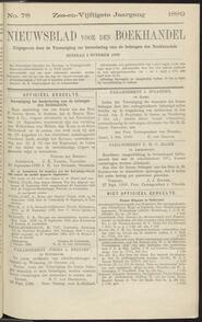 Nieuwsblad voor den boekhandel jrg 56, 1889, no 78, 01-10-1889 in 