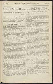 Nieuwsblad voor den boekhandel jrg 56, 1889, no 21, 15-03-1889 in 