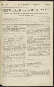 Nieuwsblad voor den boekhandel jrg 56, 1889, no 81, 11-10-1889 in 