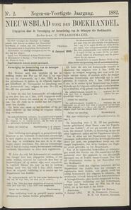 Nieuwsblad voor den boekhandel jrg 49, 1882, no 2, 06-01-1882 in 