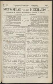 Nieuwsblad voor den boekhandel jrg 49, 1882, no 28, 07-04-1882 in 
