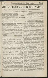 Nieuwsblad voor den boekhandel jrg 49, 1882, no 27, 04-04-1882 in 