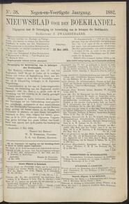 Nieuwsblad voor den boekhandel jrg 49, 1882, no 38, 12-05-1882 in 