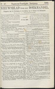Nieuwsblad voor den boekhandel jrg 49, 1882, no 47, 13-06-1882 in 