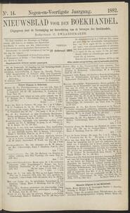 Nieuwsblad voor den boekhandel jrg 49, 1882, no 14, 17-02-1882 in 