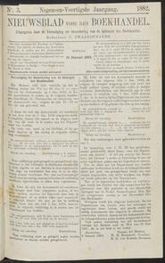 Nieuwsblad voor den boekhandel jrg 49, 1882, no 3, 10-01-1882 in 
