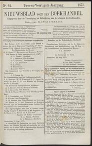 Nieuwsblad voor den boekhandel jrg 42, 1875, no 64, 13-08-1875 in 
