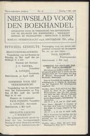 Nieuwsblad voor den boekhandel jrg 95, 1928, no 37, 08-05-1928 in 