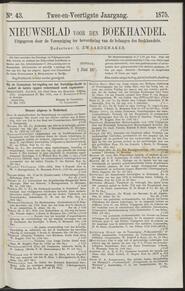 Nieuwsblad voor den boekhandel jrg 42, 1875, no 43, 01-06-1875 in 