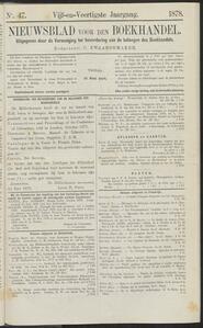 Nieuwsblad voor den boekhandel jrg 45, 1878, no 47, 14-06-1878 in 