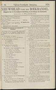Nieuwsblad voor den boekhandel jrg 45, 1878, no 66, 20-08-1878 in 