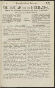 Nieuwsblad voor den boekhandel jrg 45, 1878, no 10, 05-02-1878 in 