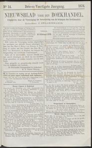 Nieuwsblad voor den boekhandel jrg 43, 1876, no 14, 18-02-1876 in 