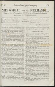 Nieuwsblad voor den boekhandel jrg 43, 1876, no 51, 27-06-1876 in 