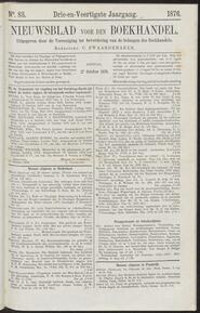 Nieuwsblad voor den boekhandel jrg 43, 1876, no 83, 17-10-1876 in 