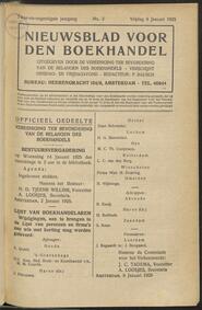 Nieuwsblad voor den boekhandel jrg 92, 1925, no 3, 09-01-1925 in 