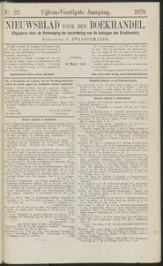 Nieuwsblad voor den boekhandel jrg 45, 1878, no 22, 19-03-1878 in 