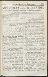 Nieuwsblad voor den boekhandel jrg 48, 1881, no 17, 01-03-1881 in 