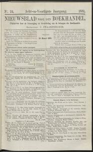 Nieuwsblad voor den boekhandel jrg 48, 1881, no 24, 25-03-1881 in 