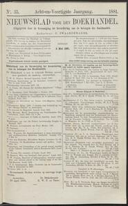 Nieuwsblad voor den boekhandel jrg 48, 1881, no 35, 03-05-1881 in 