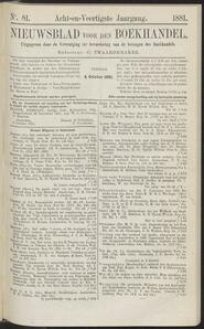 Nieuwsblad voor den boekhandel jrg 48, 1881, no 81, 04-10-1881 in 