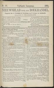 Nieuwsblad voor den boekhandel jrg 50, 1883, no 77, 25-09-1883 in 
