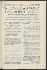 Nieuwsblad voor den boekhandel jrg 96, 1929, no 42, 28-05-1929 in 