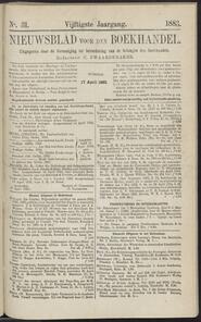 Nieuwsblad voor den boekhandel jrg 50, 1883, no 31, 17-04-1883 in 