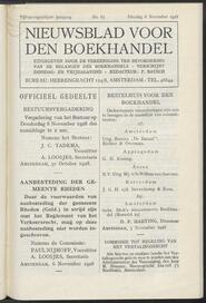 Nieuwsblad voor den boekhandel jrg 95, 1928, no 85, 06-11-1928 in 