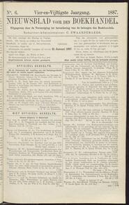 Nieuwsblad voor den boekhandel jrg 54, 1887, no 6, 21-01-1887 in 