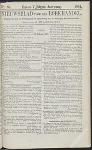 Nieuwsblad voor den boekhandel jrg 51, 1884, no 86, 28-10-1884 in 