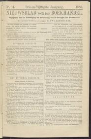 Nieuwsblad voor den boekhandel jrg 53, 1886, no 14, 16-02-1886 in 