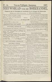 Nieuwsblad voor den boekhandel jrg 54, 1887, no 14, 18-02-1887 in 