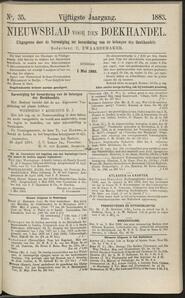 Nieuwsblad voor den boekhandel jrg 50, 1883, no 35, 01-05-1883 in 