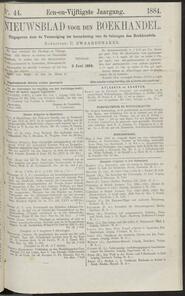 Nieuwsblad voor den boekhandel jrg 51, 1884, no 44, 03-06-1884 in 