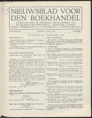 Nieuwsblad voor den boekhandel jrg 100, 1933, no 31, 18-04-1933 in 