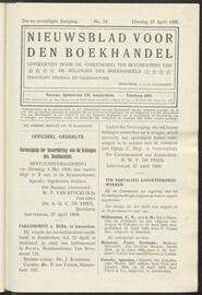 Nieuwsblad voor den boekhandel jrg 76, 1909, no 34, 27-04-1909 in 