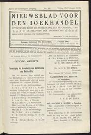 Nieuwsblad voor den boekhandel jrg 77, 1910, no 16, 25-02-1910 in 