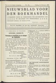 Nieuwsblad voor den boekhandel jrg 74, 1907, no 16, 22-02-1907 in 