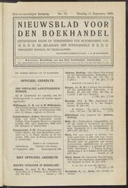 Nieuwsblad voor den boekhandel jrg 73, 1906, no 73, 11-09-1906 in 