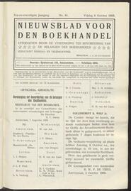 Nieuwsblad voor den boekhandel jrg 76, 1909, no 81, 08-10-1909 in 