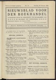 Nieuwsblad voor den boekhandel jrg 73, 1906, no 15, 20-02-1906 in 
