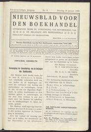 Nieuwsblad voor den boekhandel jrg 76, 1909, no 8, 26-01-1909 in 