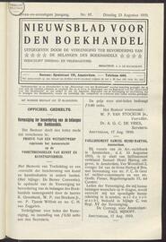 Nieuwsblad voor den boekhandel jrg 77, 1910, no 67, 23-08-1910 in 