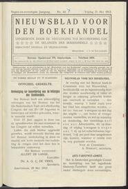 Nieuwsblad voor den boekhandel jrg 79, 1912, no 44, 31-05-1912 in 